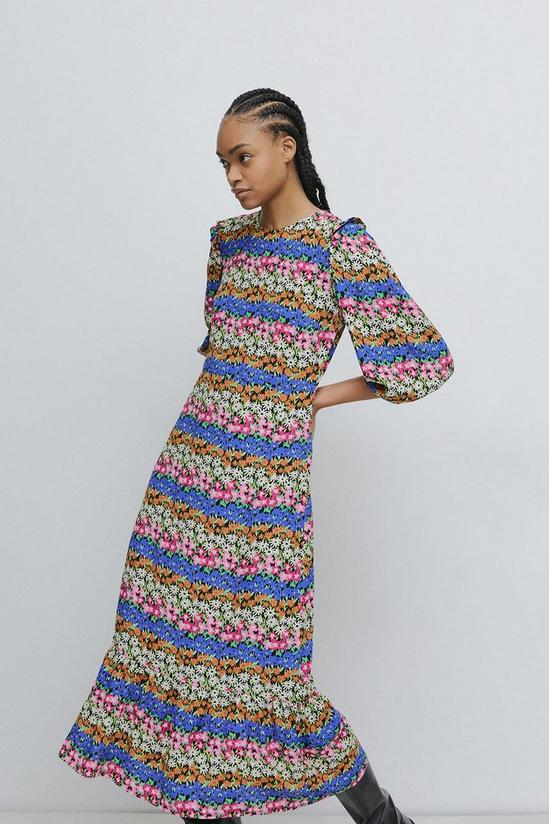 Warehouse Woven Frill Hem Maxi Dress In Floral Print 2