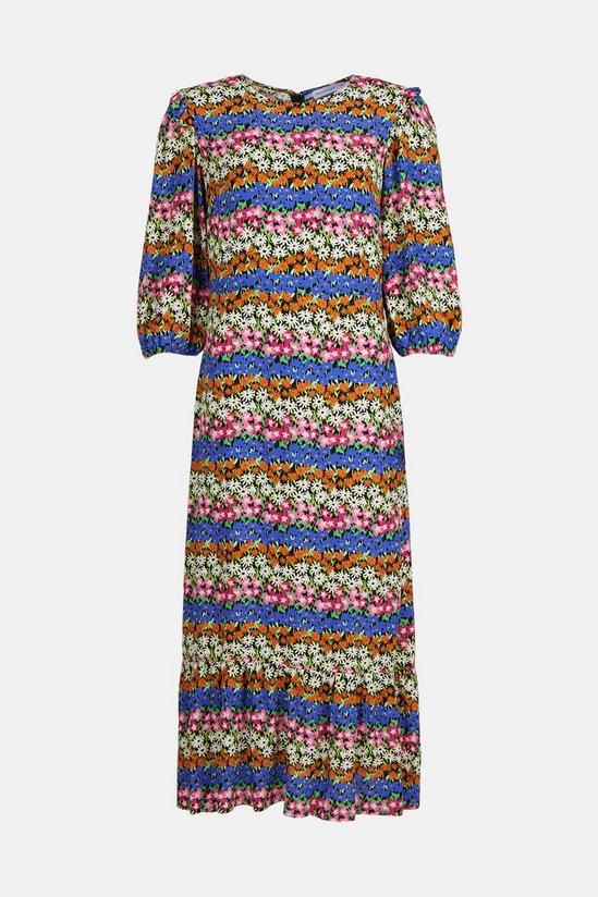 Warehouse Woven Frill Hem Maxi Dress In Floral Print 4