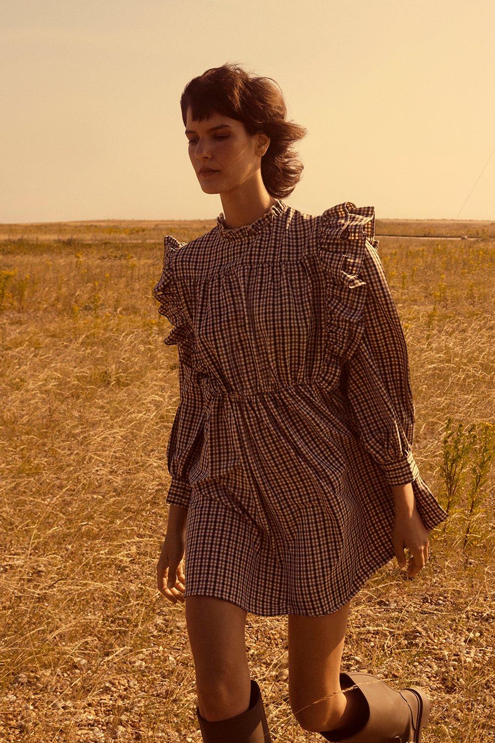 Warehouse check sale dress
