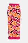 Warehouse Retro Floral Jacquard Knit Skirt thumbnail 4
