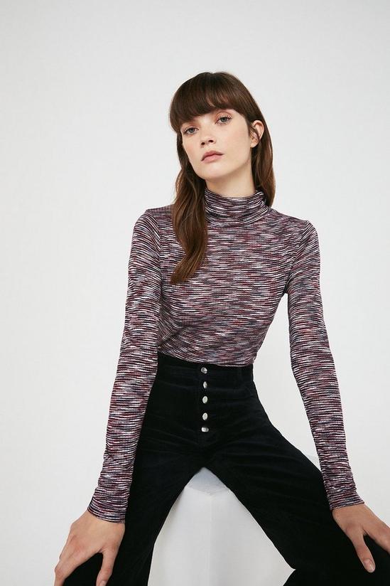 Warehouse Space Dye Roll Neck Top 1