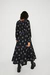Warehouse Floral Embroidered Shirring Tiered Midi Dress thumbnail 3
