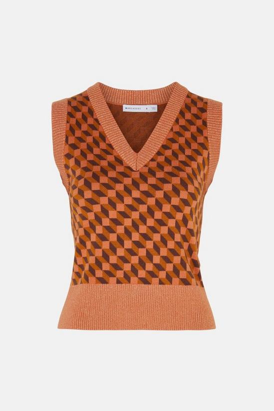 Warehouse Cube Geo Jacquard Knit Vest 4