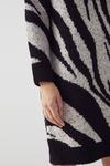 Warehouse Boucle Zebra Jacquard Knit Dress thumbnail 2