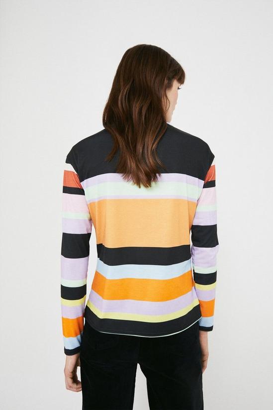Warehouse Multi Stripe Relaxed Crew Top 3