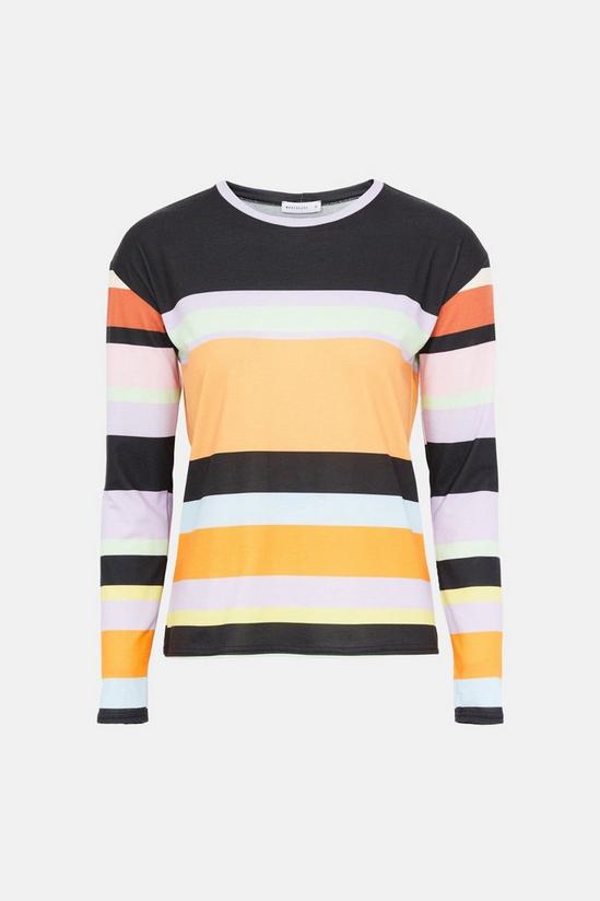 Warehouse Multi Stripe Relaxed Crew Top 4