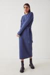 Warehouse Quilted Crew Neck Midi Dress thumbnail 1