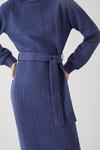 Warehouse Quilted Crew Neck Midi Dress thumbnail 2