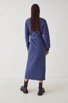 Warehouse Quilted Crew Neck Midi Dress thumbnail 3