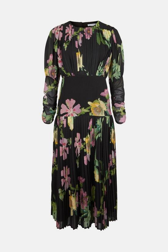 Warehouse British Museum X Mary Delany Pleated Dress 5