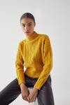 Warehouse Chunky Cable Funnel Neck Knit Jumper thumbnail 1