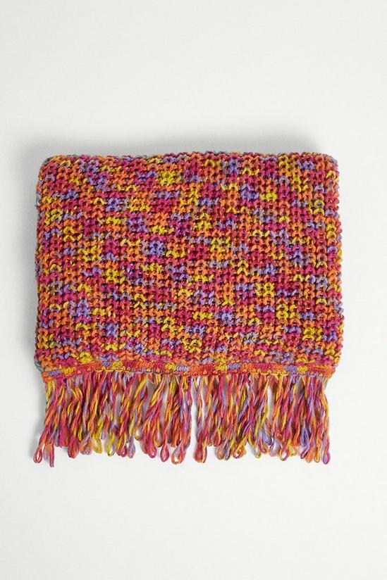 Warehouse Colourful Knitted Scarf 1