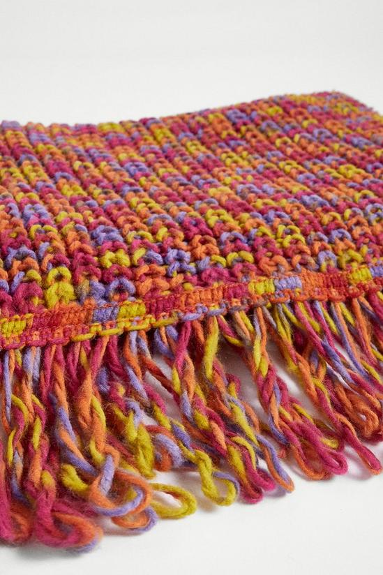 Warehouse Colourful Knitted Scarf 2