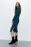 Warehouse Checkerboard Jacquard Polo Knit Dress thumbnail 2