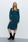 Warehouse Checkerboard Jacquard Polo Knit Dress thumbnail 5