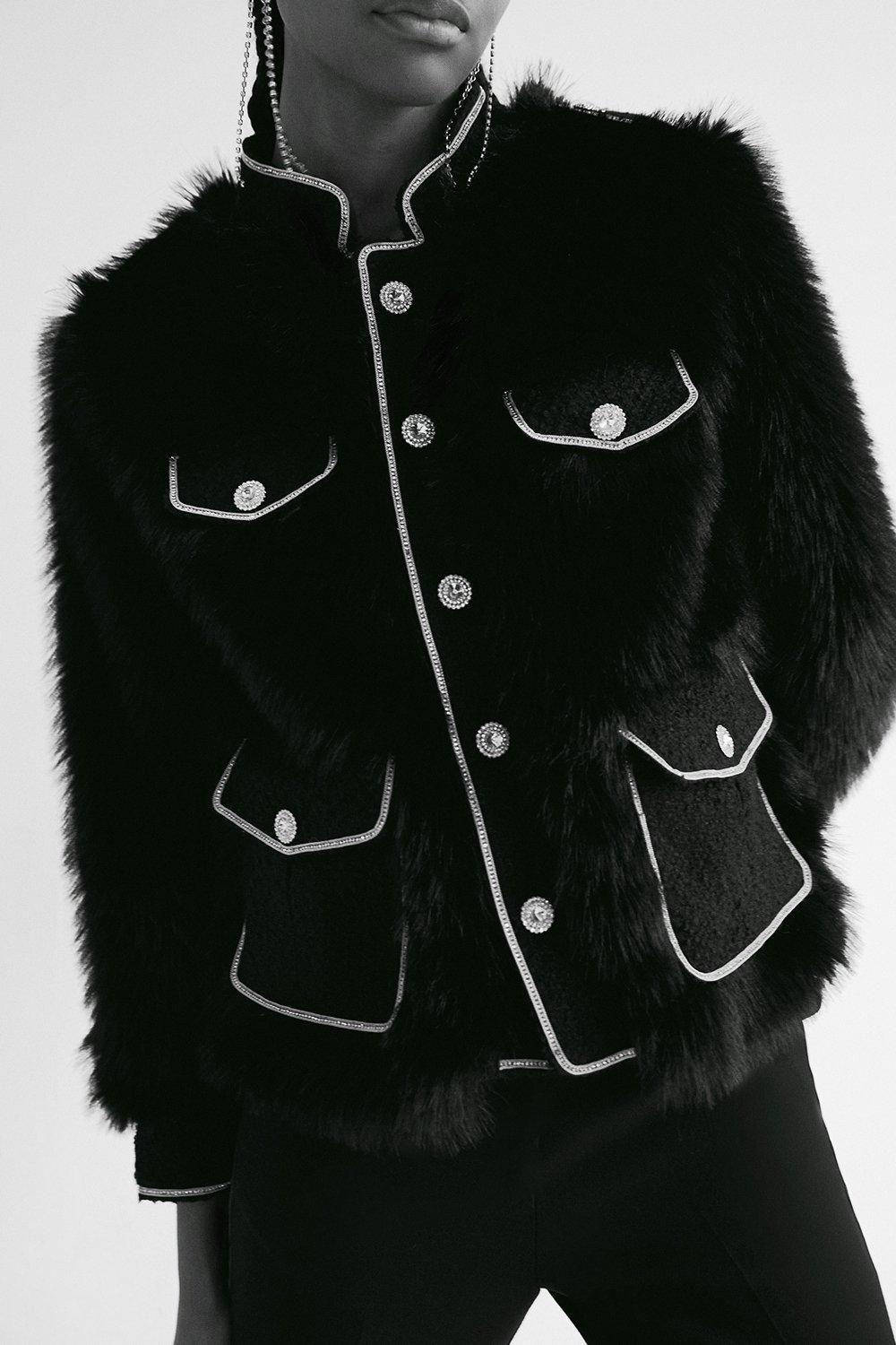 Warehouse shop fur jacket