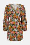 Warehouse Woven Long Sleeve Floral Mini Tea Dress thumbnail 4