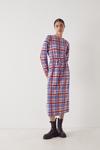 Warehouse Check Jacquard Elastic Waist Midi Dress thumbnail 2