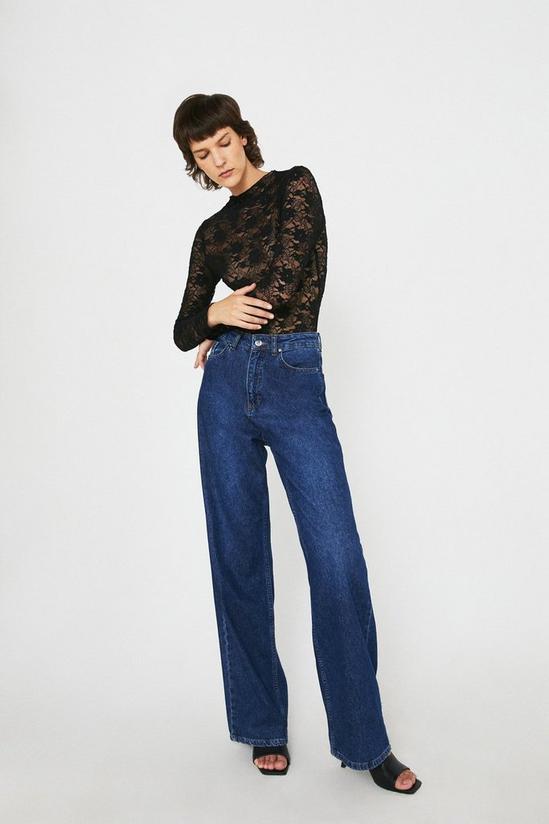 Warehouse Lace Long Sleeve Top 1