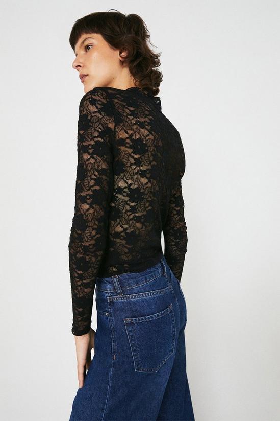 Warehouse Lace Long Sleeve Top 3