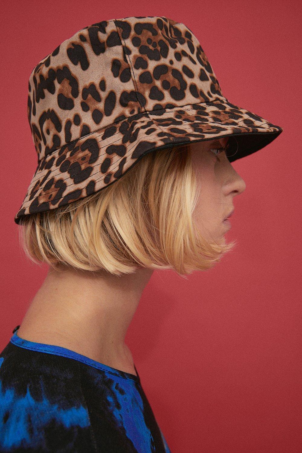 Mango leopard cheap bucket hat