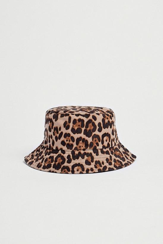 Warehouse Leopard Print Bucket Hat 2
