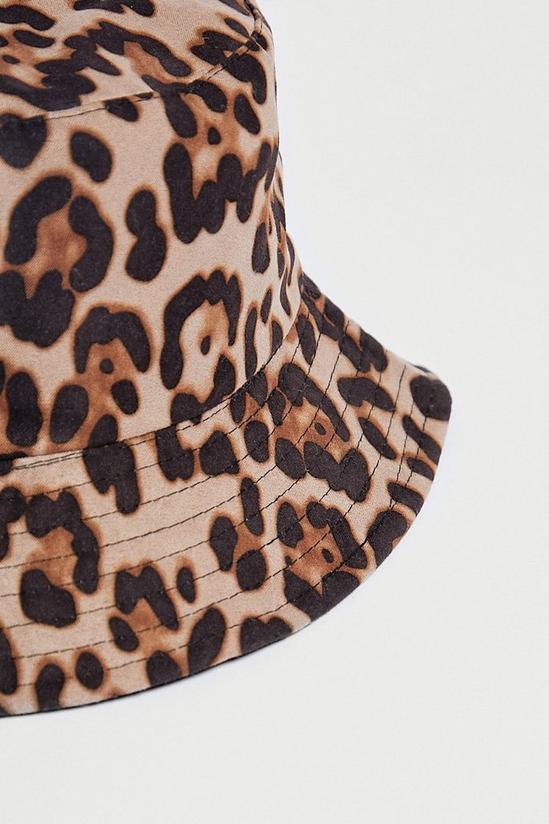 Warehouse Leopard Print Bucket Hat 3