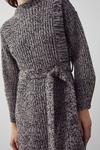 Warehouse Stitchy Panel Belted Knitted Dress thumbnail 2
