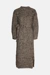Warehouse Stitchy Panel Belted Knitted Dress thumbnail 4