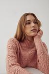 Warehouse Funnel Neck Bobble And Cable Knit Jumper thumbnail 2