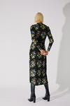 Warehouse British Museum X Mary Delany Gathered Midi Dress thumbnail 3
