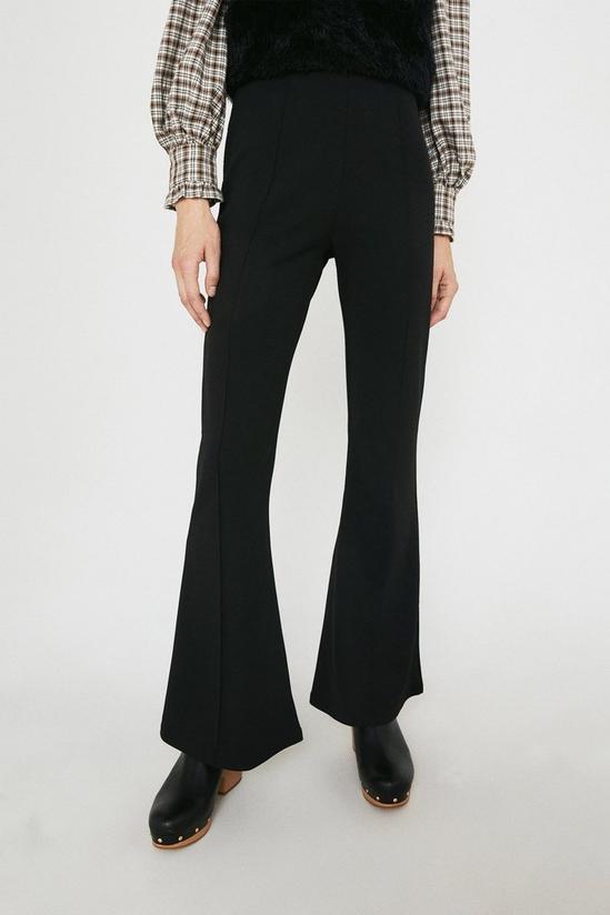 Warehouse Pintuck Flare Jersey Crepe Trousers 1