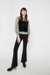 Warehouse Pintuck Flare Jersey Crepe Trousers thumbnail 2