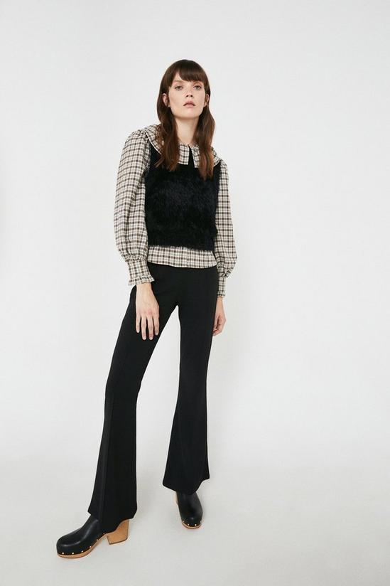 Warehouse Pintuck Flare Jersey Crepe Trousers 2