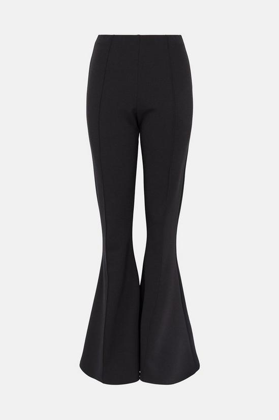 Warehouse Pintuck Flare Jersey Crepe Trousers 4