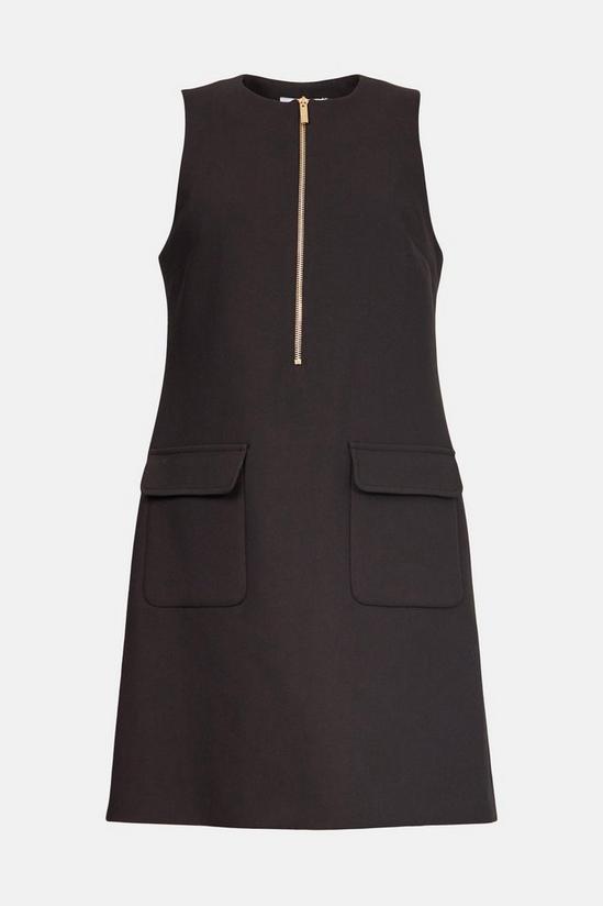 Warehouse Premium A-line Zip Front Mini Dress 4