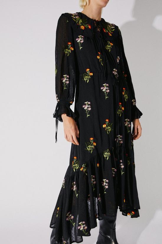 Warehouse British Museum X Mary Delany Embroidered Dress 4