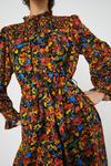 Warehouse Shirred Belted Midi Dress thumbnail 2