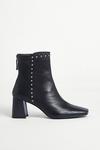 Warehouse Real Leather Studded Heeled Boot thumbnail 2