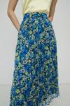 Warehouse Pleated Midi Skirt In Floral thumbnail 1