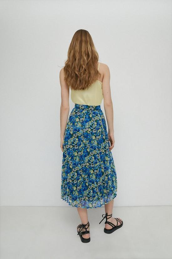 Warehouse Pleated Midi Skirt In Floral 3