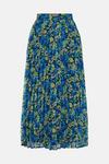 Warehouse Pleated Midi Skirt In Floral thumbnail 4