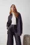 Warehouse Patch Pocket Faux Leather Overshirt thumbnail 1