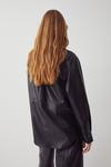 Warehouse Patch Pocket Faux Leather Overshirt thumbnail 3