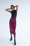 Warehouse Velvet Sequin Midi Skirt thumbnail 1