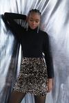 Warehouse Velvet Sequin Short Skirt thumbnail 1