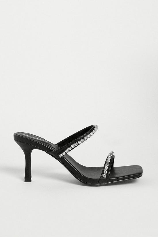 Warehouse Heeled Sandals With Diamante Straps 2