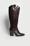 Warehouse Real Leather Western Knee High Boot thumbnail 2