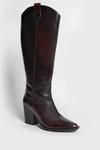 Warehouse Real Leather Western Knee High Boot thumbnail 4