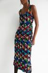 Warehouse Rainbow Sequin Midi Dress thumbnail 4